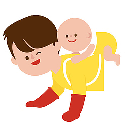 亲子图标母亲节插图辛苦的妈妈