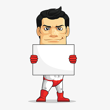 拿着白板的超人设计