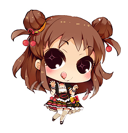 馋嘴的小女孩