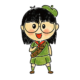 穿军装的女孩矢量图