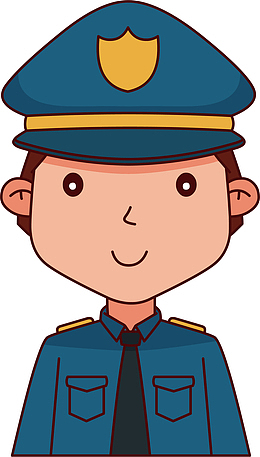 卡通手绘警察
