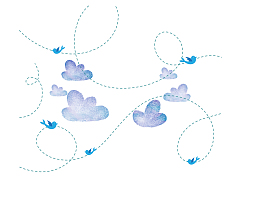 蓝天白云小清新装饰