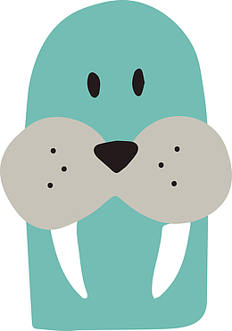 卡通手绘儿童画鼹鼠素材