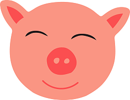 卡通手绘儿童画小猪素材