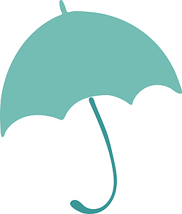 卡通手绘儿童画雨伞素材