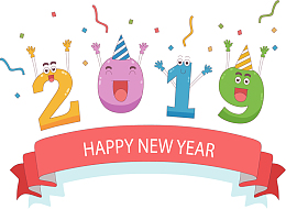 卡通小人2019新年