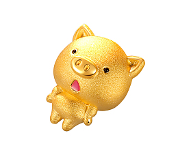 2019年金猪庆新年金猪项链装