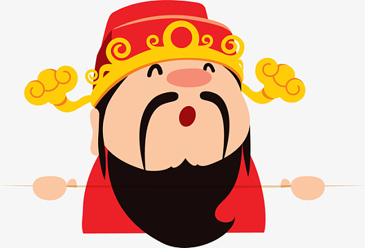 卡通可爱财神新年装饰图案