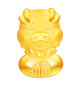 2019年金猪报福创意金猪小饰品