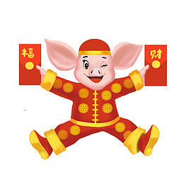 新年金猪送福元素设计