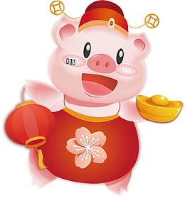 猪年福到免抠素材