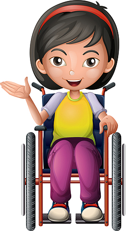 全国助残日开心的女孩