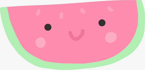 粉色可爱微笑西瓜