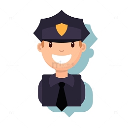 微笑的保安叔叔标签