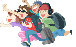 免抠向前冲卡通人物