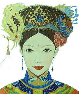 古代人物美女简笔画