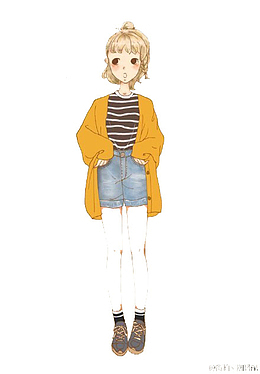 简笔画女生