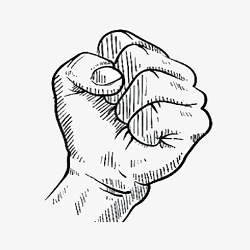 简易手绘风格鼓励加油手势简笔画