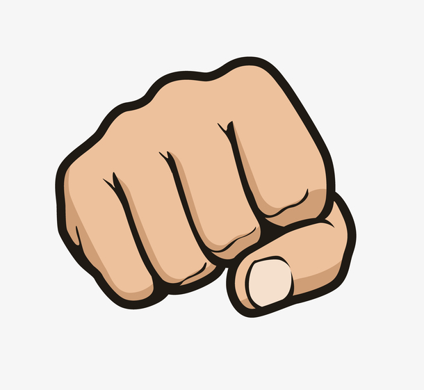 卡通简笔画劳动节拳头装饰设计