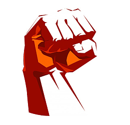 卡通简笔画手绘努力加油拳头装饰