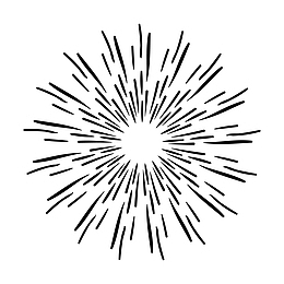 绽放的烟花简笔画