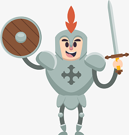 高举盾牌的古代士兵