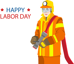 劳动节快乐消防队员