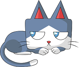 矢量图忧郁的小猫咪