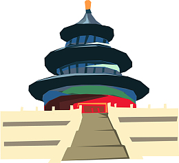 卡通地坛党建装饰图案