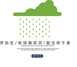 谷雨节气创意排版设计