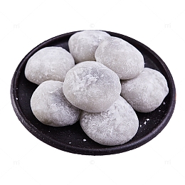 黑芝麻夹心麻薯特写