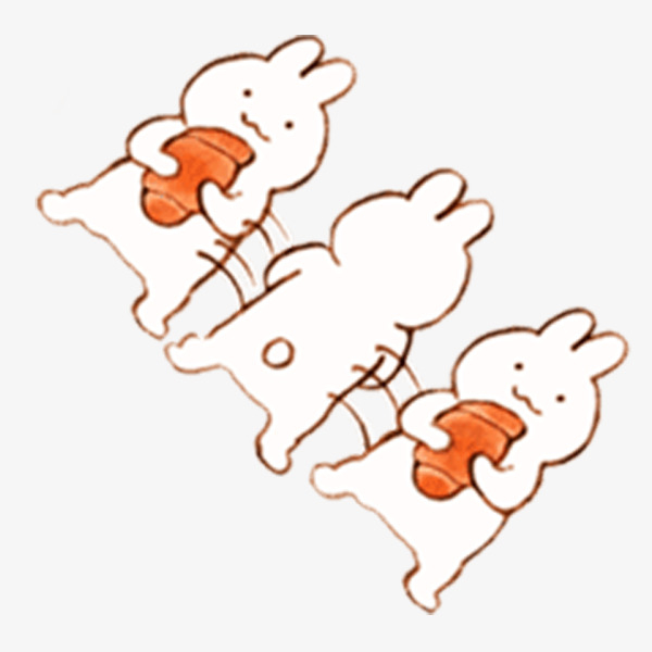 抱着面包的吃货兔子