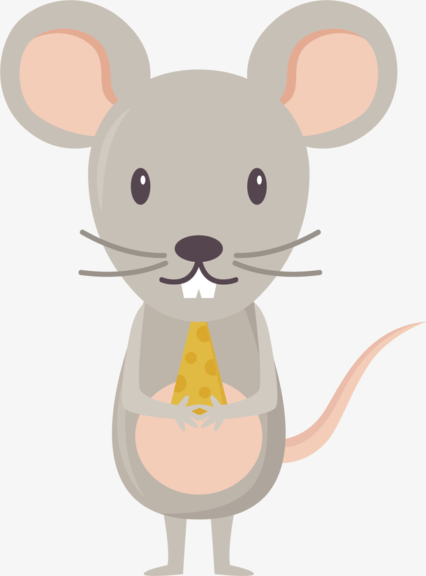 矢量图一直吃东西的小老鼠