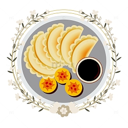 冬至吃饺子素材下载