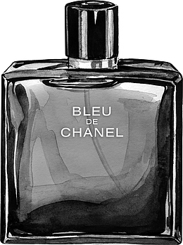 水彩卡通男士香水