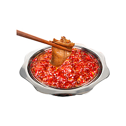 卡通手绘火锅底料与食材