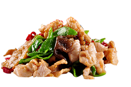 美食农家菜青椒炒肉丝