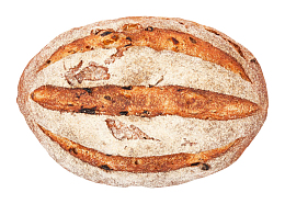 蓬松的面包俯视图