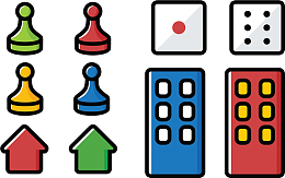 道具卡通风格骰子棋子
