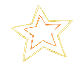 可爱线条星星的粉笔画