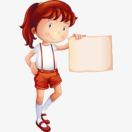 拿着白纸的女孩