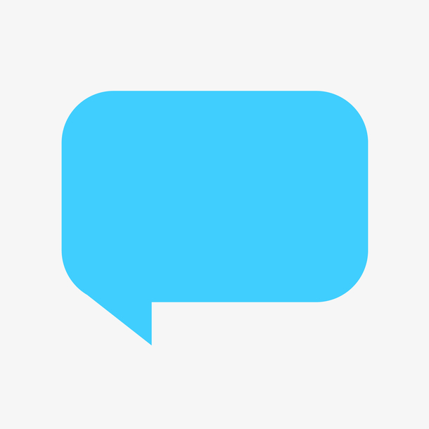 矢量手绘蓝色矩形对话框