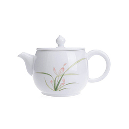 手工绘制幽兰小茶壶