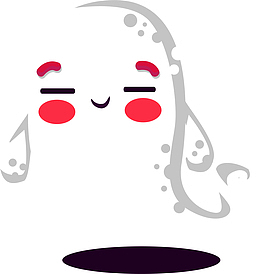 万圣节卡通可爱幽灵表情包
