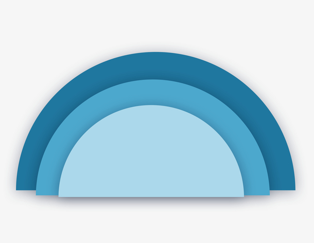 蓝色半圆形装饰图案
