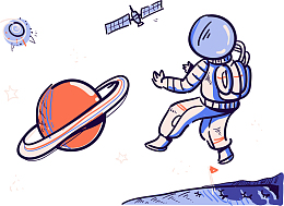 创意科技宇航员装饰图案