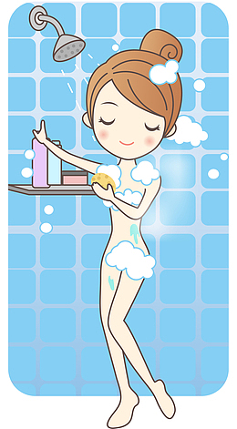 美丽洗澡女孩