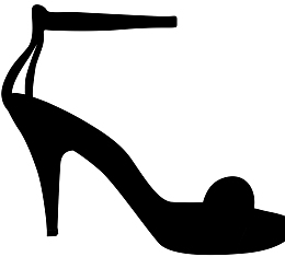 女士高跟鞋剪影