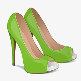 卡通高跟鞋png下载