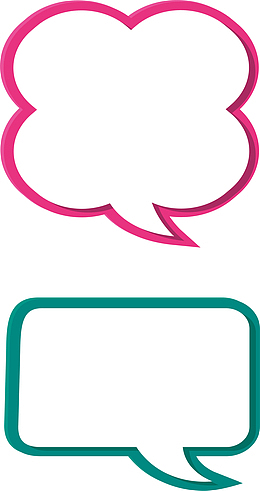 卡通对话框矢量图